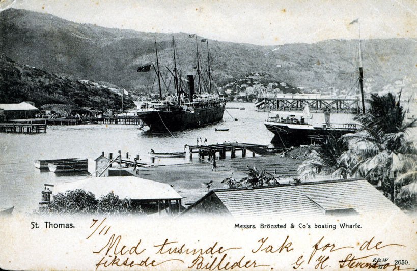 Historic postcard featuring Brondsted & Co.