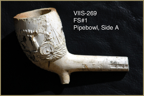 Clay pipe artifact recovered at the site