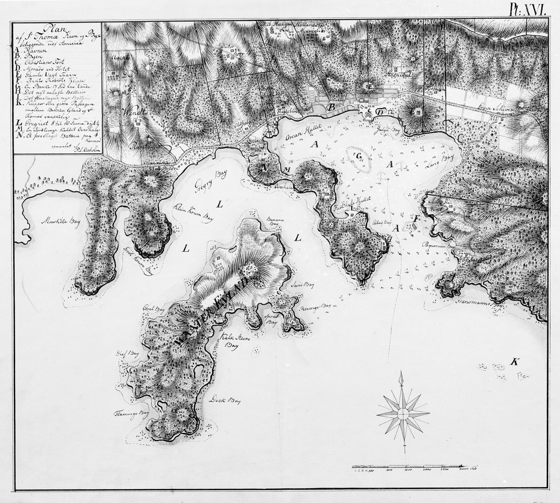 St. Thomas Harbor Map, 1780