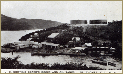 U.S. Naval station in Careening Cove, Hassel Island