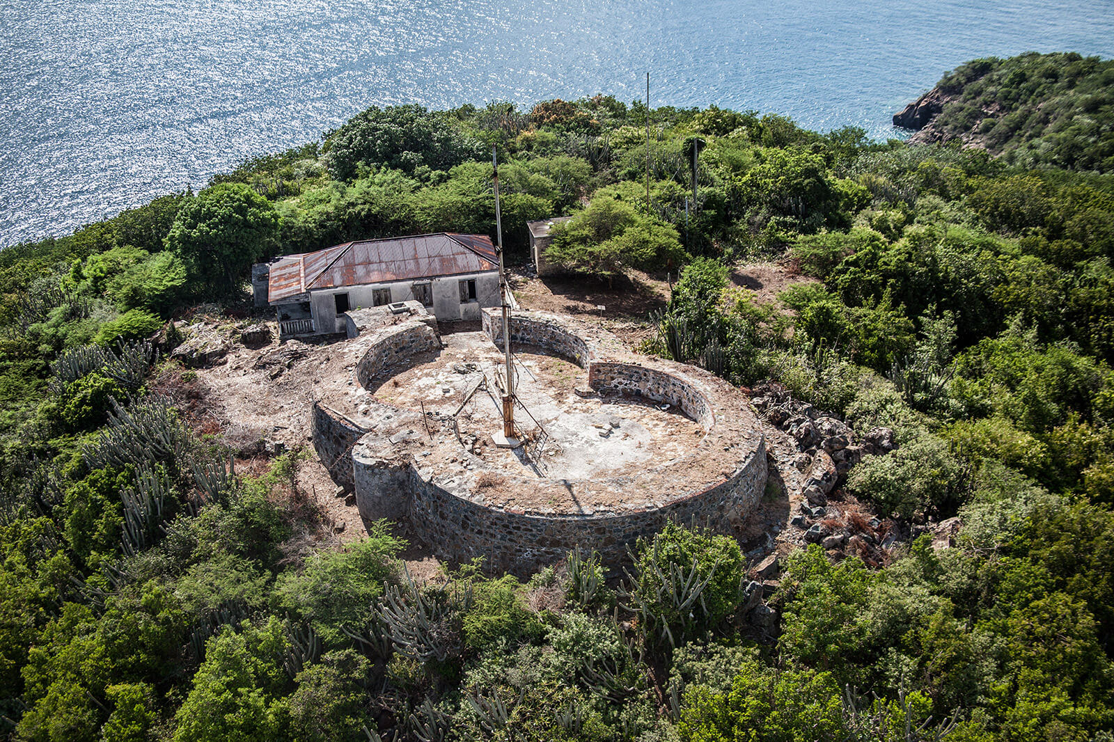 Aerial view of Cowells Battery and Signal Station